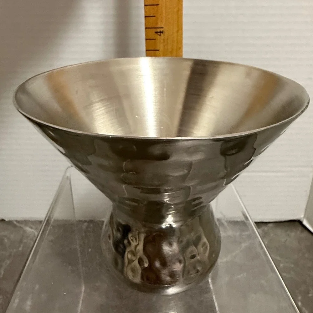 American Metalcraft Hammered Stainless Steel Martini Cup Cocktail Olive Bowl MCM